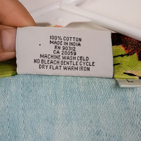 VTG Michael Leu St Mer Novelty Print Colorful Button Down Shirt Large Artsy - Picture 8 of 8